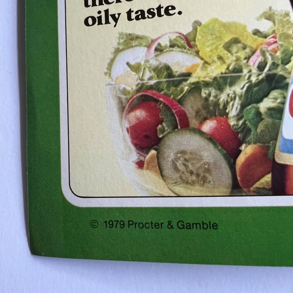 Vintage 1979 Cookbook Crisco Oil Salad Lovers Cookbook Paperback
